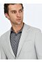 Gray Plain Modern Fit Jacket - 4