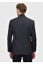 Black Patterned Regular Fit 100% Wool Jacket - 7