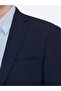 Navy Blue Patterned Regular Fit Jacket - 5