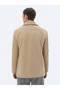 معطف محبوك كاجوال بياقة مزدوجة وقصة عادية من Camel Hair - 7