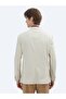 Beige Patterned Modern Fit Jacket - 6