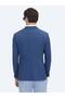 Indigo Patterned Modern Fit Jacket - 5