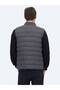Gray Regular Fit Stand Collar Casual Woven Sports Vest - 5