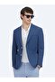 Indigo Patterned Modern Fit Jacket - 3