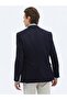 Navy Blue Plain Woven Jacket - 7