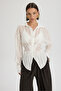 Vesper Triangle Cut Tie-Dye Ecru Shirt