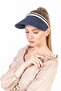 Navy Blue Straw Visor Hat - Women's Tennis Hat - 5