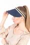 Navy Blue Straw Visor Hat - Women's Tennis Hat - 6