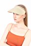 Beige Straw Visor Hat - Women's Tennis Hat - 4