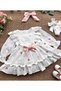 Scarlett Heart Patterned Ruffled Girls' Holiday Muslin Dress - 6