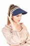 Navy Blue Straw Visor Hat - Women's Tennis Hat - 3