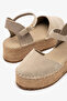 Lobo Beige Suede Leather Women Espadrilles Sandals - 5