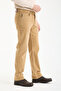 Cotton Beige Velvet Regular Fit Trousers - 3