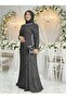 Luxury Evening Dress with Self-Glittering Stones