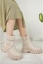 Fncy 205 Beige Double Elastic Women's Boots - 4