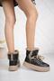 11188 Black Furry Women's Boots - 3