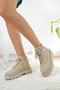 Mugo 504 Tan Suede Lace Up Women's Boots - 3