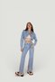 V-Cut Waist Detailed Wide Leg Biana Jean Trousers - 4