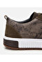 Men's Leather Khaki Printed Sports Shoes - 4