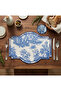 2 Person Medallion, Embroidered French Peasant 4 Piece Service Set (2 American Service+2 Service Napkins)