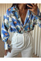 Floral Patterned Shirt - Blue - 3