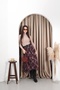 Plaid Asymmetric Chiffon Skirt Black - 3