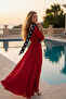 وشاح أسود كبير منقّط منقوش فيسكوز طويل - 150x6 سم - 3