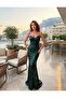 Trendy Sequined Velvet Strap Fish Dress