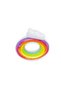 INFLATABLE RING WITH HEADREST RAINBOW 107 CM