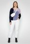 Women Colorblock Sweater, Purple