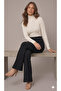 Women's Black Scuba Creepy High-Waist Spanish-Style Pants (Short-Term Launch Price) - 4