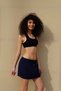 Women's Lycra Swim Shorts Skirt C1810 Black - 7