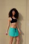 Women's Lycra Swim Shorts Skirt C1810 Mint - 4