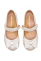 Princesa Ribbon Detailed Girls' Ballerina Shoes Pearl Color - 7