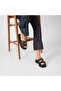 Rosa Black Genuine Leather Buckle Studded Women's Slippers – Comfortable, Stylish and Orthopedic - 3