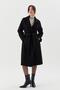 Belted Long Cashmere Coat Black - 2