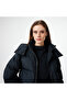 Classic Women's Hooded Black Puffer Coat - 5