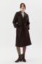 Belted Long Cashmere Coat Brown - 3