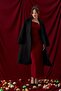 Belted Long Cashmere Coat Black