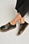 Y999364003 Black Genuine Leather Women's Sports Shoes Sneakers - 2
