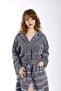 Hooded Women's / Men's Peshtemal Bathrobe Soft Natural - 3