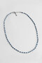 63 cm Silver Men's Necklace with Hematite Stone