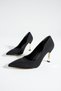 Stiletto Black Women's Heeled Shoes Comfortable Vegan Leather for Daily and Special Occasions - 7