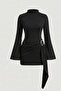 Stylish Self-Belted Mini Dress