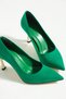 Stiletto Green Women's Heeled Shoes Comfortable Vegan Leather for Daily and Special Occasions - 8
