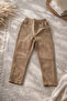 Beige Color School Pants Unisex %97 Cotton Stretch Fabric Stretchy Full Elastic Canvas Trousers with Adjustable Waist - 4