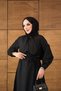 Women's Waist Tie Dress Black - 5