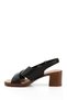 BLACK Gön Genuine Leather Thick Heeled Women's Sandals 45130 - 5