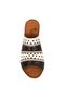 Foça- White Multicolored Genuine Leather Slippers - 7