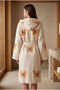 Organic 100% Cotton Hooded Bathrobe Beach Dress - Kelebek - 2